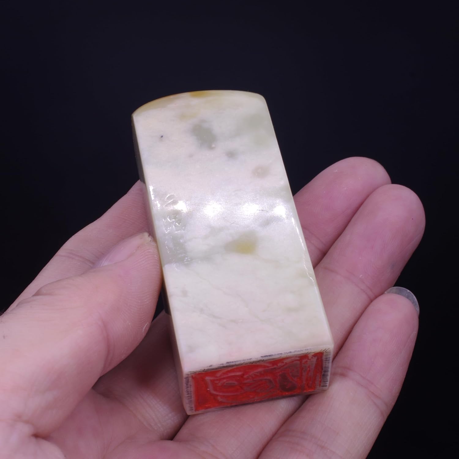 篆刻作品【小橋流水人家】朱白文印 遊印 篆刻印 手作り印 博悦堂K167